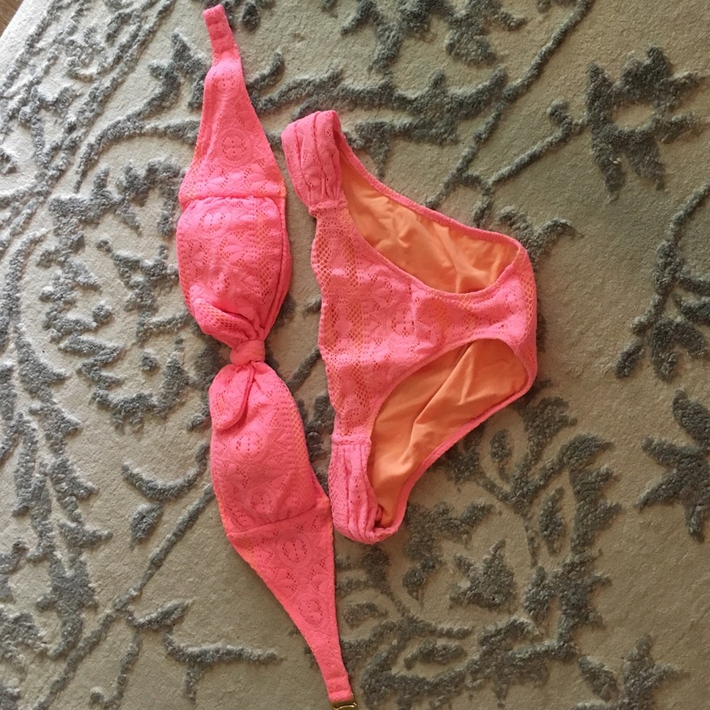 Victoria’s Secret pink crochet bikini